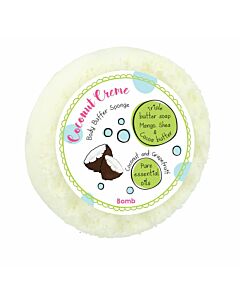 Bomb Cosmetics Coconut Creme Body Buffer Soap Sponge
